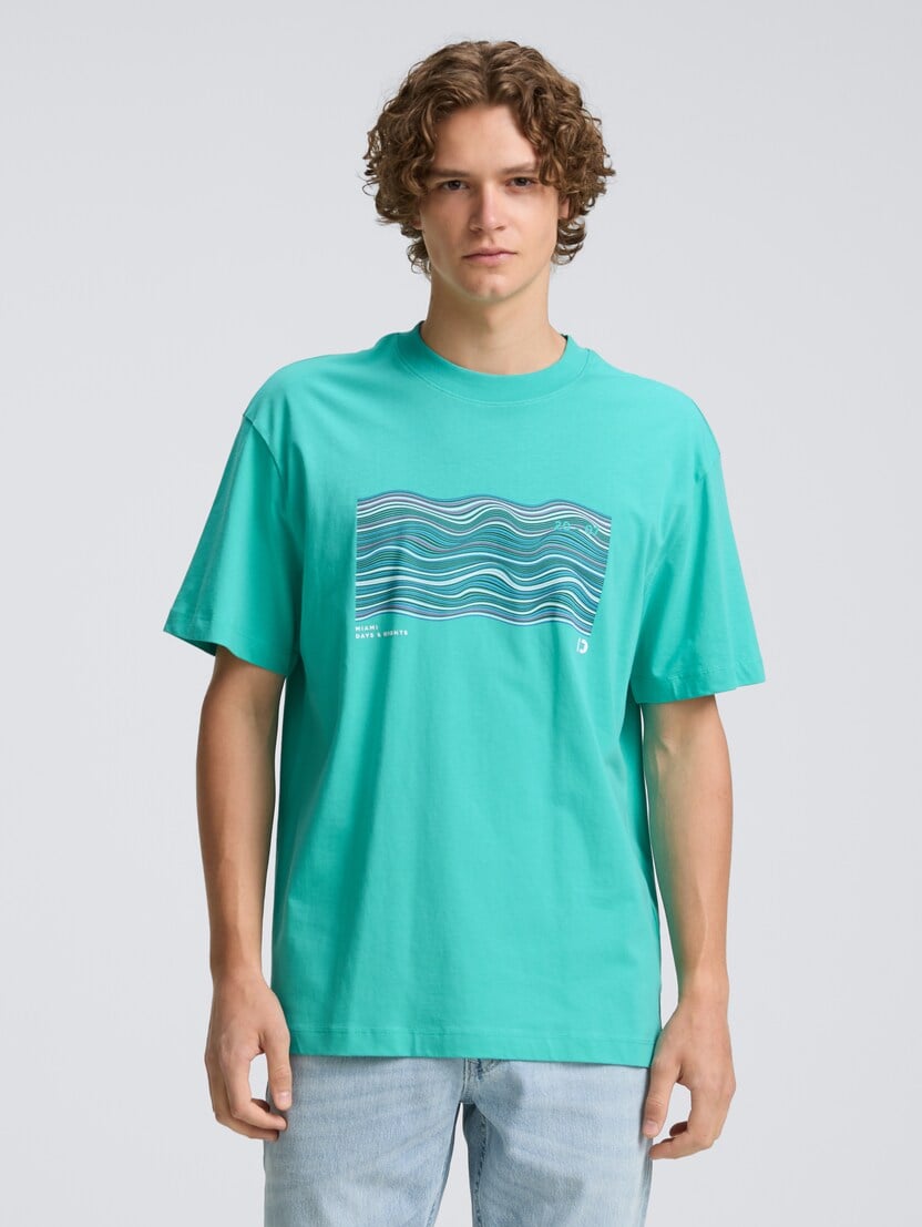Tricou cu imprimeu - Verde-1046137-10950-16