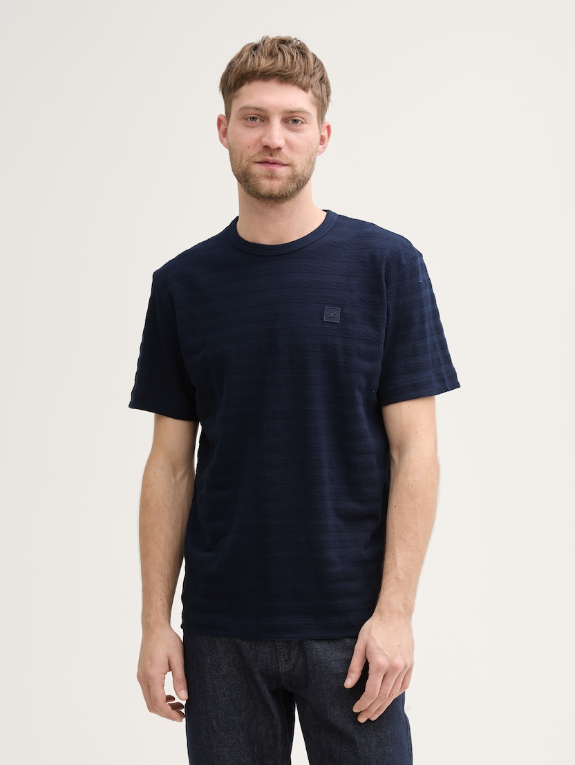  Tricou structurat - Albastru-1045677-10668-16