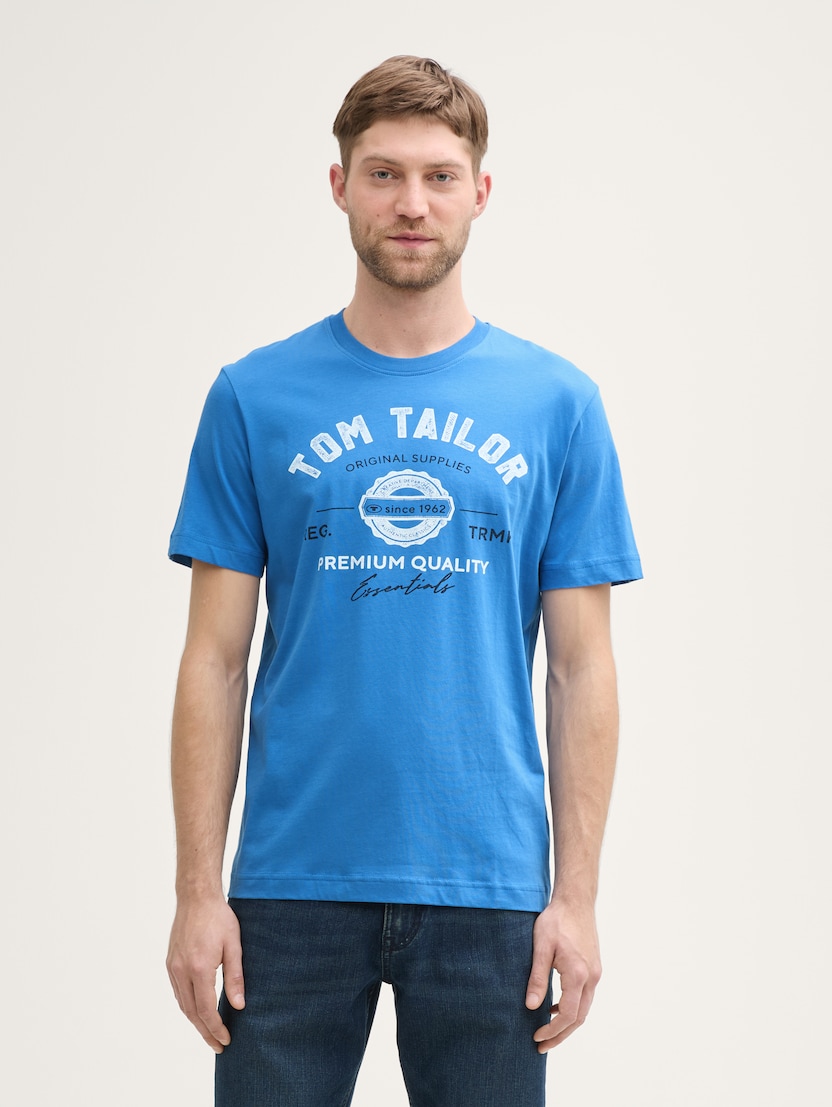 Tricou cu imprimeu logo - Albastru