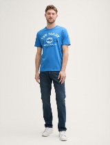 Tricou cu imprimeu logo - Albastru_8107683