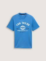 Tricou cu imprimeu logo - Albastru_8107683