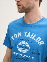 Tricou cu imprimeu logo - Albastru_8107683