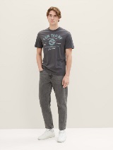 Tricou cu imprimeu logo - Gri_8894512