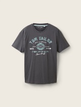 Tricou cu imprimeu logo - Gri_8894512