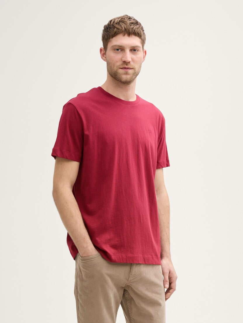 Tricou cu logo  mic - Roşu