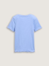 Tricou cu aspect reiat - Albastru_7822005