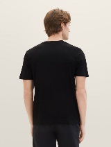 Tricou cu guler rotund, 2 buc./pachet - Negru_3609214
