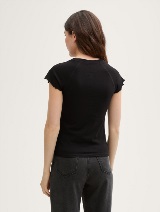 Tricou cu volane - Negru_1174994