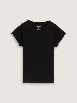 Tricou cu volane - Negru_1174994