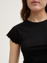 Tricou cu volane - Negru_1174994