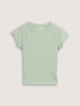 Tricou cu volane - Verde_4599952