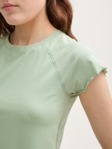 Tricou cu volane - Verde_4599952