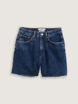 Blugi scurţi mom fit - Albastru_7707865