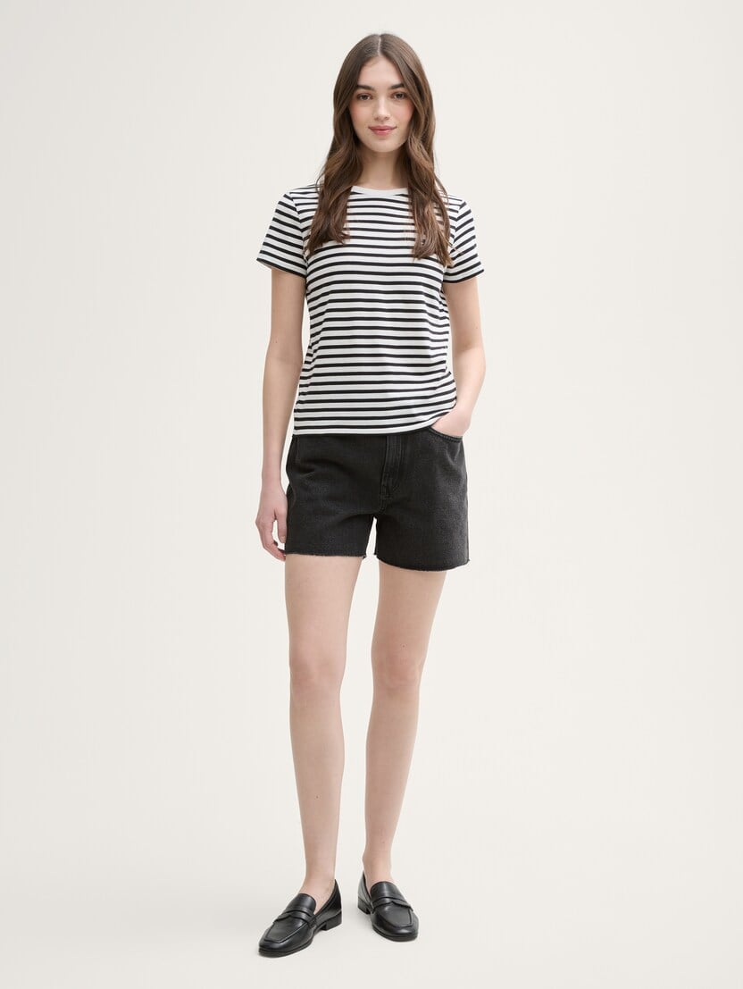 Blugi scurţi mom fit - Gri_1876325
