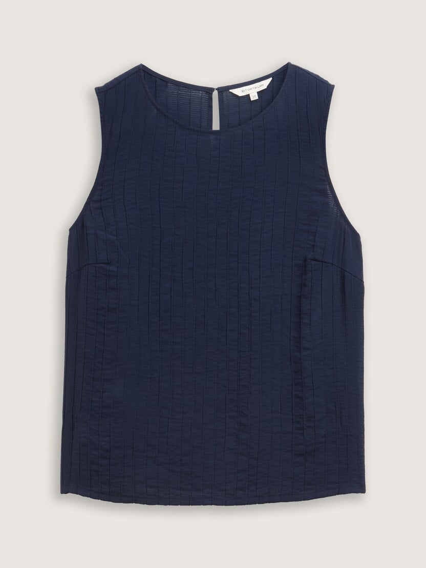  Top cu aspect şifonat - Albastru-1046209-10668-16