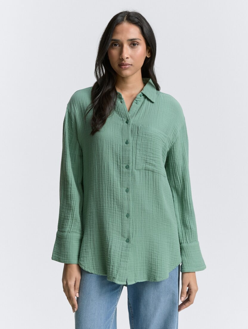 Naborana bluza - Zelena-1046196-13010-15