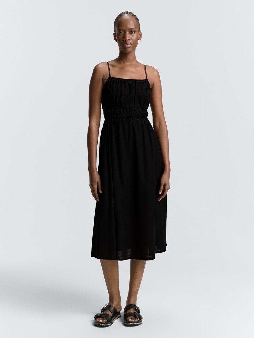  Rochie din amestec de in - Negru-1046650-14482-16