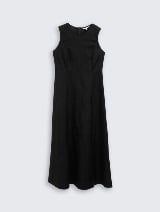 Rochie din amestec de in - Negru_9469206