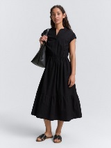 Rochie cu cordon - Negru_7237626