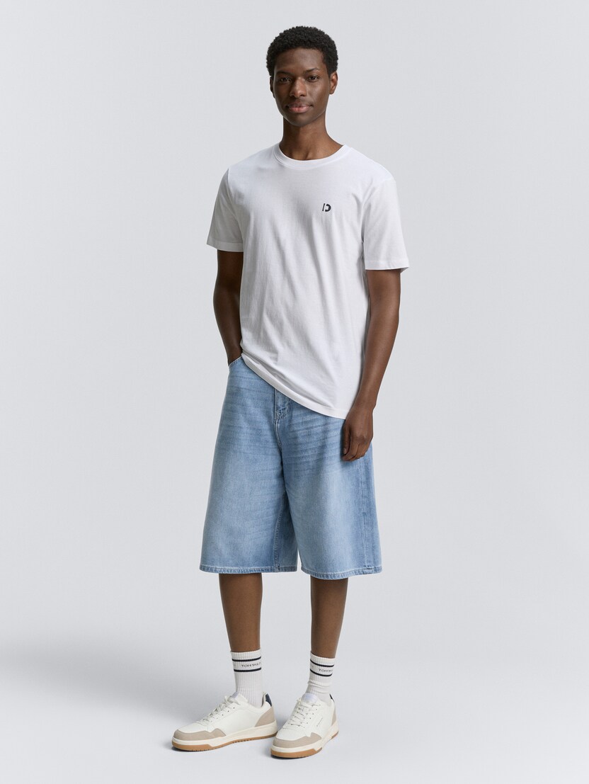 Loose fit denim kratke hlače - Plava_9570143