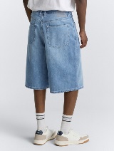 Loose fit denim kratke hlače - Plava_9570143