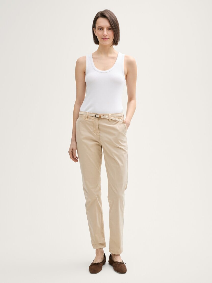  Pantaloni chino slim de călătorie - Bej-1045433-21650-16