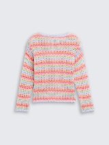 Pulover tricotat în dungi - Model/Mai multe culori_1705960