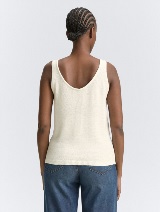 Top tricotat - Alb_5146161