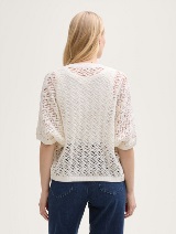Cardigan tricotat - Alb_1538208