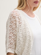 Cardigan tricotat - Alb_1538208