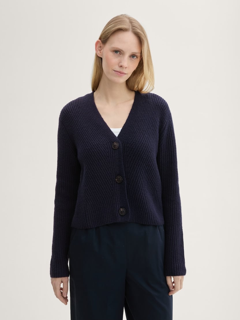  Cardigan tricotat - Albastru-1043065-10668-16