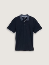 Bluză polo din jerse - Albastru_2933136
