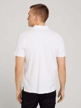 Polo-majica s malim izvezenim logom - Bijela_1343581