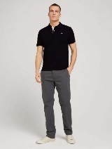 Polo-majica s malim izvezenim logom - Crna_3393499
