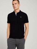 Polo-majica s malim izvezenim logom - Crna_3393499