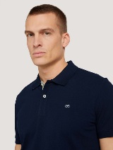 Polo-majica s malim izvezenim logom - Plava_9346723