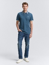 Tricou polo cu imprimeu - Albastru_1960365