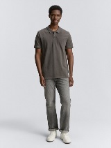 Tricou polo vopsit în ţesătură - Gri_6916141