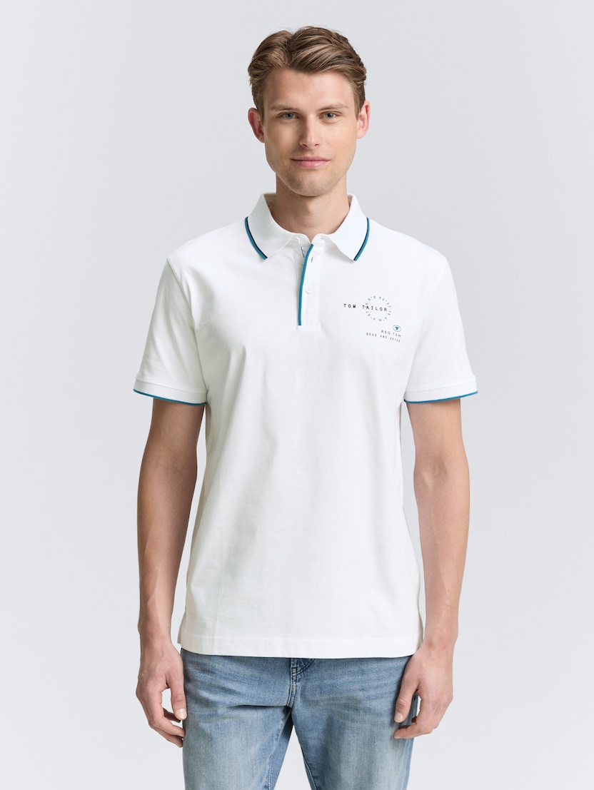 Polo majica z detajli - Bela_2095341