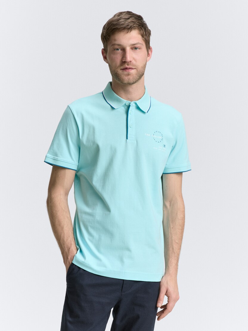Polo majica z detajli - Modra_4656623