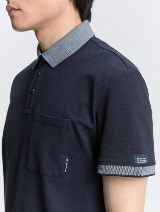 Tricou polo cu detalii - Albastru_8674402