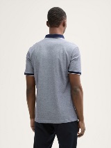 Tricou polo cu detalii la guler - Albastru_2802123