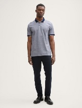 Tricou polo cu detalii la guler - Albastru_2802123
