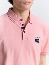 Tricou polo cu detalii - Roz_6287043