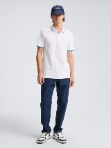 Polo cu logo mic - Alb_2900300