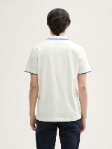 Polo majica sa malim printom - Bela_5326847