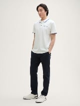 Polo majica sa malim printom - Bela_5326847