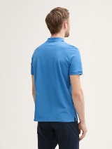 Tricou polo cu logo mic brodat - Albastru_1291566