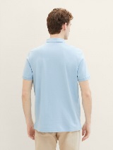 Tricou polo cu logo mic brodat - Albastru_261184