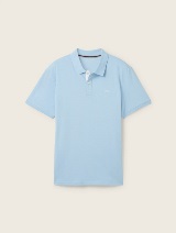 Tricou polo cu logo mic brodat - Albastru_261184